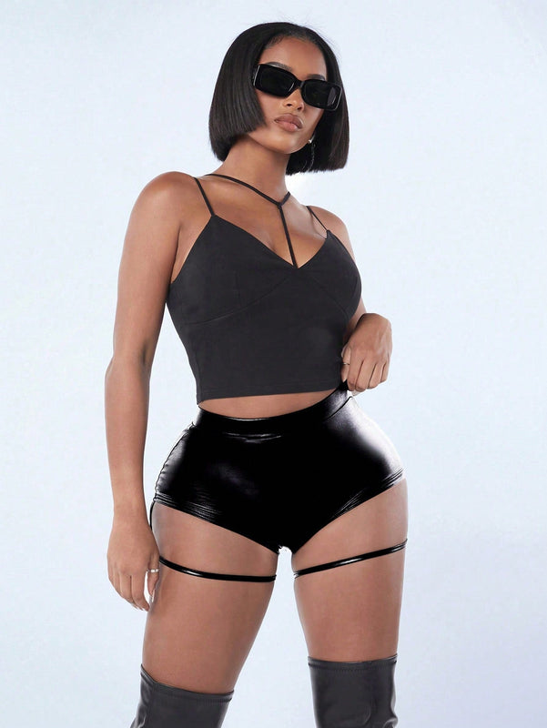 SXY Shorts Ultra Cortos Recubiertos Estilo Callejero De Club Sexy Para Mujeres