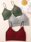 Conjunto de 3 sostenes para mujeres con diseno hermoso en la espalda para uso diario y casual