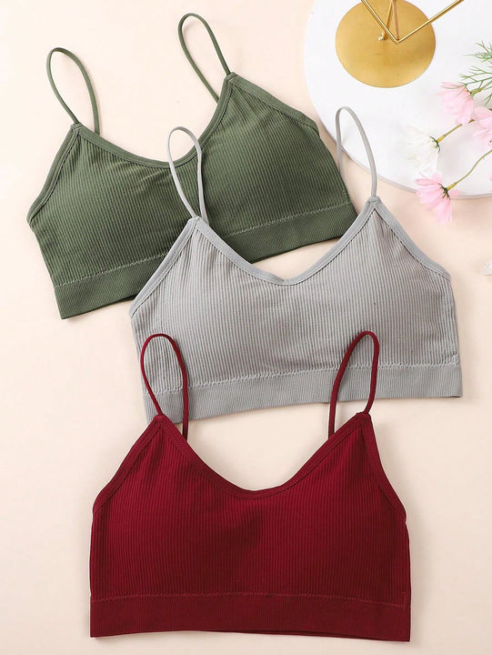 Conjunto de 3 sostenes para mujeres con diseno hermoso en la espalda para uso diario y casual