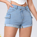 MOD Shorts Vaqueros Cargo De Corte Slim Para Mujer