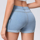 MOD Shorts Vaqueros Cargo De Corte Slim Para Mujer
