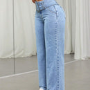 ICON Jeans Rectos Con Cinturon Y Hebilla