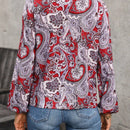 LUNE Camisa Con Cuello De Muesca Y Estampado De Cachemira