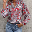 LUNE Camisa Con Cuello De Muesca Y Estampado De Cachemira