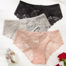 3 Piezas/set Ropa Interior Femenina Sexy Con Triangulo De Encaje