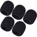 5 piezas de fundas de micrófono de espuma espesada - Ventiladores de micrófono de mano desechables y superficies de esponja, reducción de ruido para transmisión en vivo, podcasting, grabación de voz, accesorios de micrófono, esenciales para podcasting, f
