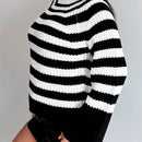 Essnce Sueter De Manga Raglan Con Cuello Alto A Rayas