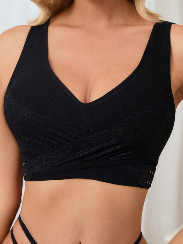 Ropa Interior De Mujer Con Cuello En V Y Color Solido