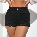 Tall Shorts Vaqueros Desgastados Para Mujer