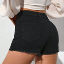 Tall Shorts Vaqueros Desgastados Para Mujer