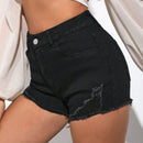 Tall Shorts Vaqueros Desgastados Para Mujer