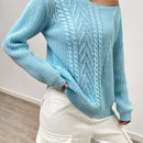 EZwear Jersey De Cuello Redondo Para Mujer De Manga Larga