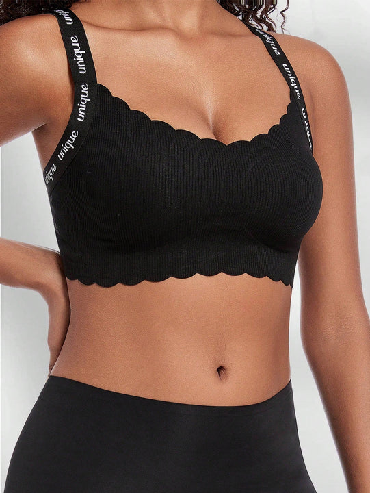 Sujetador De Tirantes De Letras Para Mujer