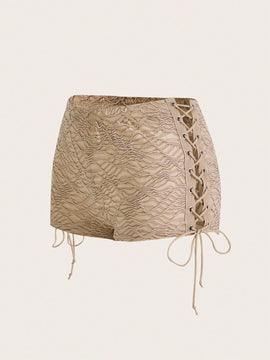 ICON Shorts Con Lazo Cruzado Lateral Texturizado