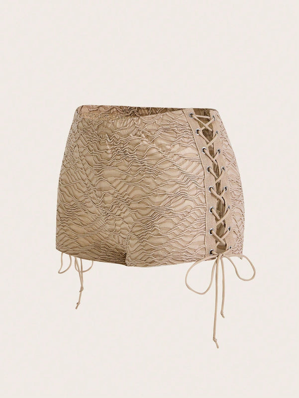 ICON Shorts Con Lazo Cruzado Lateral Texturizado