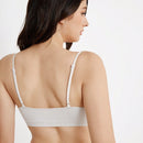 Leisure Ropa Interior De Mujer, Top Holgado Sin Costuras Con Diseno Floral Gris