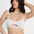 Leisure Ropa Interior De Mujer, Top Holgado Sin Costuras Con Diseno Floral Gris