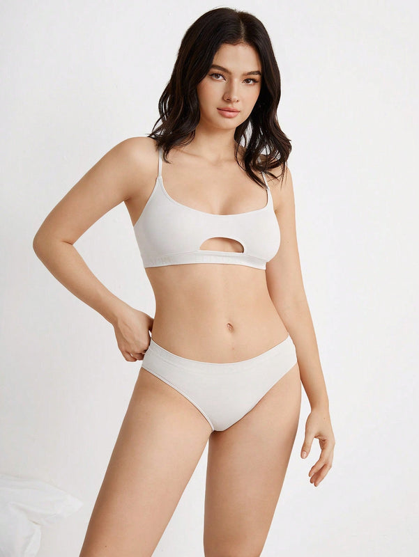Leisure Ropa Interior De Mujer, Top Holgado Sin Costuras Con Diseno Floral Gris