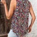 Frenchy Blusa Sin Mangas Con Estampado Floral Y Patchwork De Encaje Para Mujer