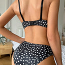Conjunto de lenceria con estampado de corazon