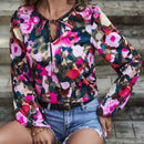 LUNE Camisa De Manga Larga Con Estampado Completo Para Mujer