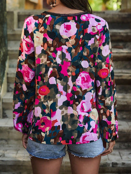 LUNE Camisa De Manga Larga Con Estampado Completo Para Mujer