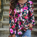 LUNE Camisa De Manga Larga Con Estampado Completo Para Mujer
