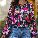 LUNE Camisa De Manga Larga Con Estampado Completo Para Mujer