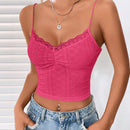 EZwear Top De Tanque De Camisola De Punto Plisado Para Mujer