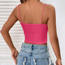 EZwear Top De Tanque De Camisola De Punto Plisado Para Mujer