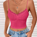 EZwear Top De Tanque De Camisola De Punto Plisado Para Mujer