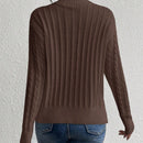 Essnce Sueter De Cuello Alto De Punto Trenzado Para Mujer