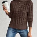 Essnce Sueter De Cuello Alto De Punto Trenzado Para Mujer