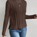 Essnce Sueter De Cuello Alto De Punto Trenzado Para Mujer