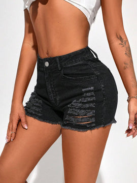 SXY Shorts Vaqueros Slim Con Rotos