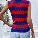 Frenchy Chaleco De Sueter A Rayas Para Mujer