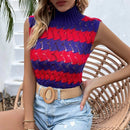 Frenchy Chaleco De Sueter A Rayas Para Mujer