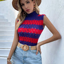 Frenchy Chaleco De Sueter A Rayas Para Mujer