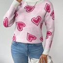 Essnce Jersey De Cuello Alto Para Mujer Con Patron De Corazon De Amor