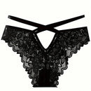 Conjunto De Lenceria Sexy De Encaje Floral Para Mujer Con Sujetador Y Bragas