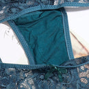 3 Piezas De Bragas Sexis Y De Encaje En Forma Triangular Con Cintura Baja Para Mujeres
