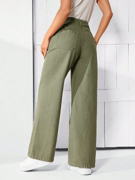 LUNE Jeans De Pierna Ancha Con Cintura De Cordon