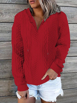 Lune sudadera con capucha texturizada para mujer