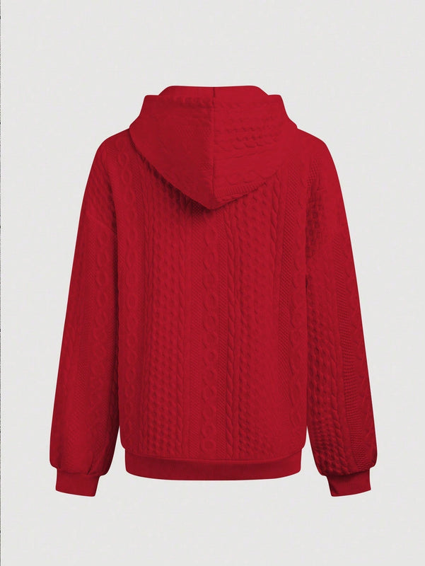Lune sudadera con capucha texturizada para mujer