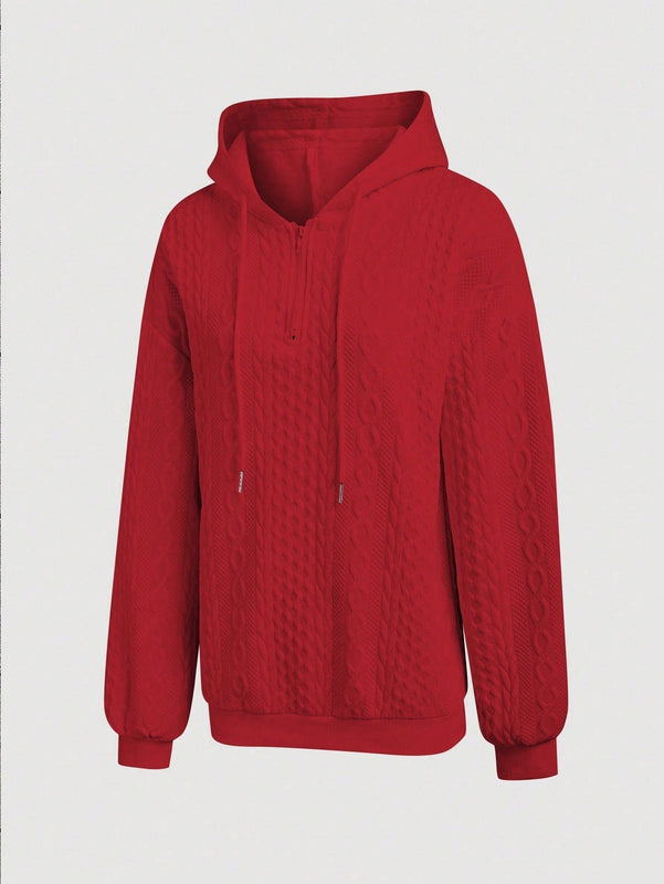 Lune sudadera con capucha texturizada para mujer