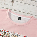 Camiseta De Manga Corta Con Estampado De Letras Y Corazon