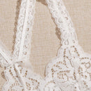 1 Pieza Sexy Lenceria De Encaje De Estilo Frances Blanco Para Mujer, Copa Ultrafina Y Sin Cables En Forma De Triangulo Profundo V, De Material Transpirable Y Comodo, Moldeadora De Busto Y Espalda, Adecuada Para Festivales, Citas Y Uso Diario