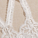 1 Pieza Sexy Lenceria De Encaje De Estilo Frances Blanco Para Mujer, Copa Ultrafina Y Sin Cables En Forma De Triangulo Profundo V, De Material Transpirable Y Comodo, Moldeadora De Busto Y Espalda, Adecuada Para Festivales, Citas Y Uso Diario