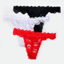 sexy Mujer Tanga-G Ropa interior con encaje Braguitas Lenceria Bikini Pantalones Tanga espalda en T Calzoncillos delgado
