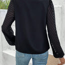 Frenchy Blusa De Manga Farol Con Cuello En V De Color Liso Para Mujer